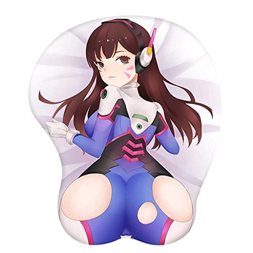 Overwatch D.Va Mauspad Handgelenkauflage Mauspad Gaming Office PC Desk 3D Silicone Mousepads Schulbedarf PC Zubehör Schreibtisch-Mauspad（D.Va-B） von Dagua