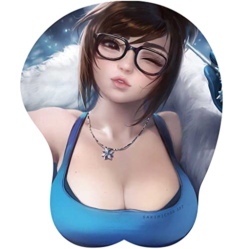 Overwatch MEI Mauspad Handgelenkauflage Mauspad Gaming Office PC Desk 3D Silicone Mousepads Schulbedarf PC Zubehör Schreibtisch-Mauspad（MEI-A） von Dagua