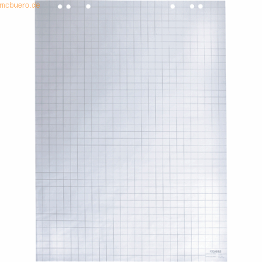 5 x Dahle Flip-Chart-Block 68x95cm kariert 20 Blatt gerollt von Dahle