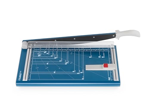 Dahle 534 Hebel-Schneidemaschine (bis DIN A3, Schnittlänge 460 mm, 15 Blatt Schneidleistung) Blau von Dahle