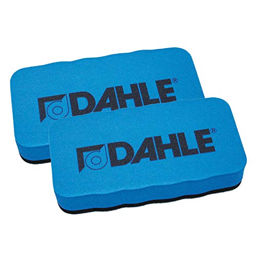 Dahle 95097-02505 Whiteboard Schwamm (Magnetischer Wischer für Trockenreinigung auf vielen Oberflächen) blau - 2er Pack (Schwamm Doppelpack) von Dahle