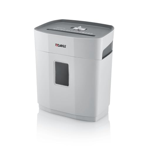 Dahle PaperSAFE PS 120 Aktenvernichter (8 Blatt, Sicherheitsstufe P4, Partikelschnitt, öl- und wartungsfrei, 12 Liter) grau von Dahle