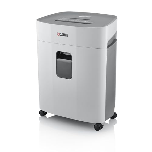Dahle PaperSAFE PS 260 Aktenvernichter (12 Blatt, Sicherheitsstufe P4, Partikelschnitt, öl- und wartungsfrei, 25 Liter) grau von Dahle