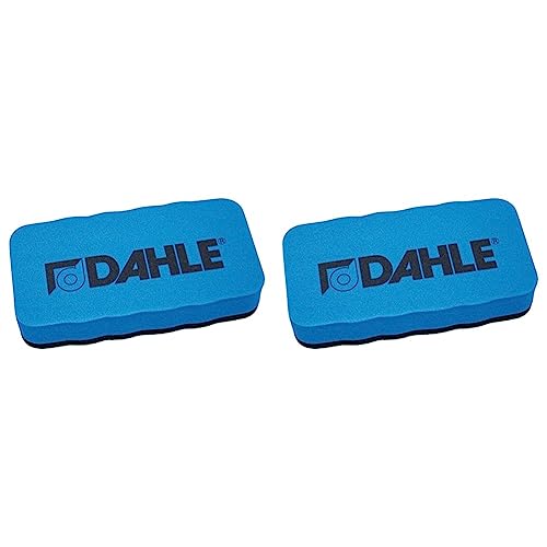 Dahle Whiteboard Schwamm (Magnetischer Wischer für Trockenreinigung auf vielen Oberflächen) blau (Packung mit 2) von Dahle