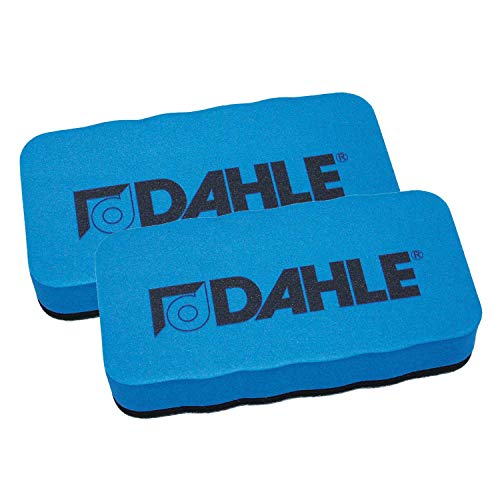 Dahle Whiteboard Schwamm (Magnetischer Wischer für Trockenreinigung auf vielen Oberflächen) blau (Schwamm, Blau, 2) (Schwamm Doppelpack Blau) von Dahle