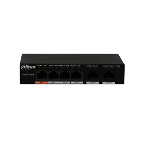 Dahua - PFS3006-4ET-60-V2 - DAHUA - 4 Port PoE Watchdog - 2 Uplink Port - Version V2 - PoE Übertragung bis 250m - PFS3006-4ET-60-V2 von Dahua