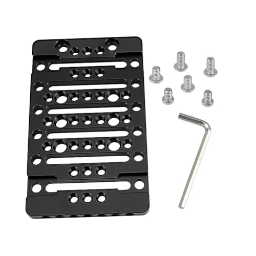 Daijianbin Käseplatte mit 1/4 3/8 Gewindelöchern und 4 Integrierten Cold Shoe Mounts zum Schnellspannen für DSLR-Kamera-Cage-Rig Daijianbin Käseplatte mit 1/4 3/8 Gewindelöchern und 4 Integrierten Cold Shoe Mounts zum Schnellspannen für DSLR-Kamera-Cage-Rig von Daijianbin
