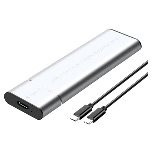 Daijianbin M.2 NVMe SATA SSD Gehäuseadapter Werkzeuglos USB 3.2 Gen2 20Gbps Extern NVMe auf USB SATA M-Key/B+M Key Silber Daijianbin M.2 NVMe SATA SSD Gehäuseadapter Werkzeuglos USB 3.2 Gen2 20Gbps Extern NVMe auf USB SATA M-Key/B+M Key Silber von Daijianbin