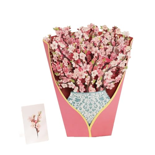 Daijianbin -Up-Karten Aus Papier, Kirschblüten, Lebensgroße Forever-Blumenstrauß-3D-Popup-Grußkarten, Geburtstagsgeschenkkarten, Langlebig, Einfach zu Installieren und Einfach zu Verwenden Daijianbin -Up-Karten Aus Papier, Kirschblüten, Lebensgroße Forever-Blumenstrauß-3D-Popup-Grußkarten, Geburtstagsgeschenkkarten, Langlebig, Einfach zu Installieren und Einfach zu Verwenden von Daijianbin