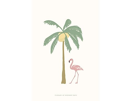Dailylike Karte mit Flamingo-Illustration, 10 x 15 cm. von Dailylike