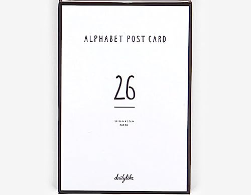 Dailylike Set mit 26 Alphabet-Postkarten 10 x 14,8 cm. von Dailylike