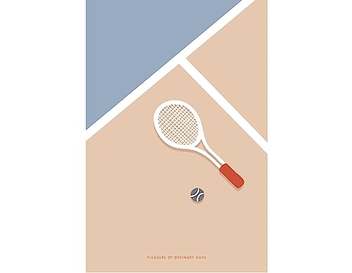 Dailylike Tennis Illustration Karte, 10 x 15 cm. von Dailylike