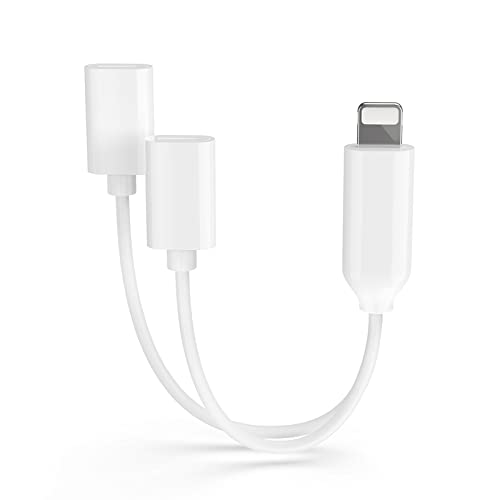 [Apple MFI Zertifiziert] iPhone Kopfhörer Adapter, 4 in 1 Dual Lightning AUX Ladegerät Adapter Dongle Kabel Splitter Kopfhörerkonverter Kompatibel mit iPhone 13/12/11 /X/XR/7/8P/7P von Dairle