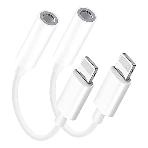 [Apple MFi-Zertifiziert] 2 Pack Adapter iPhone Kopfhörer, Lightning auf 3,5‑mm-Kopfhöreranschluss Adapter Aux Audio KlinkeAdapter für iPhone 13/12/11/11 Pro/XR/X/XS/8/8Plus Unterstützt alle iOS von Dairle