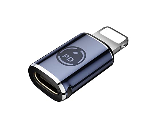 Apple MFi Zertifizierter USB C Buchse auf Lightning Adapter, 27W PD Schnellladeadapter, Kompatibel mit iPhone 14 13 12 11 Pro Max, Xs, XR, 8P, iPad (Nicht für Die Verwendung mit Kopfhörern Geeignet) von Dairle