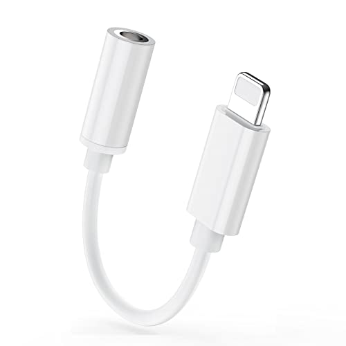 Dairle Dairle Apple MFi-zertifizierter iPhone 3,5-mm-Kopfhöreradapter, Lightning auf 3,5-mm-Kopfhörer-/Ohrhöreranschluss-Konverter, Audio-Aux-Adapter-Dongle, kompatibel mit iPhone 13 12 11 Pro XR XS M von Dairle