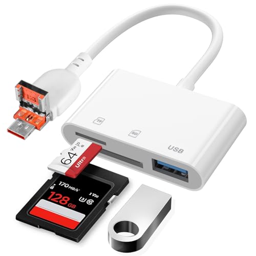 Dairle USB C SD-Kartenleser für iPhone 15/iPad/Mac/Laptop/PC, Micro-SD-Speicherkartenleser-Adapter für SD/Micro SD/SDHC/SDXC/MMC, kompatibel mit MacBook Pro/Air, Chromebook, Android Galaxy von Dairle