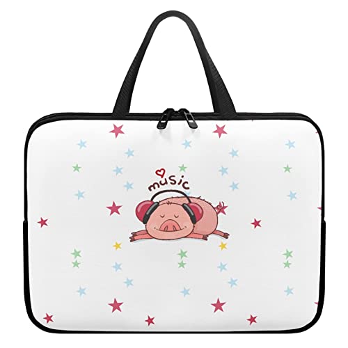 Dajingkj 15 Zoll Laptoptasche Damen Herren Wasserdicht Neopren Laptop Sleeve Case Neuartige Animierte Schweine Laptophülle Notebook Schutzhülle Hülle Tasche von Dajingkj