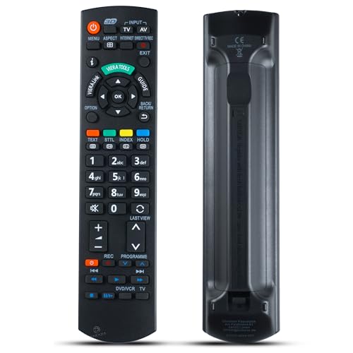 Dakana Ersatz Fernbedienung für Panasonic N2QAYB000504 Fernseher D1170 TV Viera Universalfernbedienung für Panasonic TV Remote Control vorkonfiguriert von Dakana