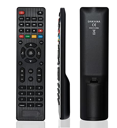 Dakana Ersatz Fernbedienung für Xoro HRT 7620 / HRK7659 und weitere HRS/HRK/HRT Receiver Fernseher TV Remote Control vorkonfiguriert und sofort einsatzbereit von Dakana