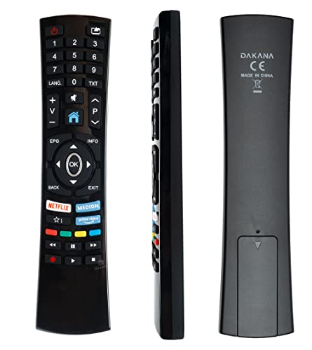 Dakana Ersatz Fernbedienung passend für Medion RC1822 Universalfernbedienung für Medion MSN40069104 Fernseher Ultra HD Remote Smart TV vorkonfiguriert und sofort einsatzbereit von Dakana