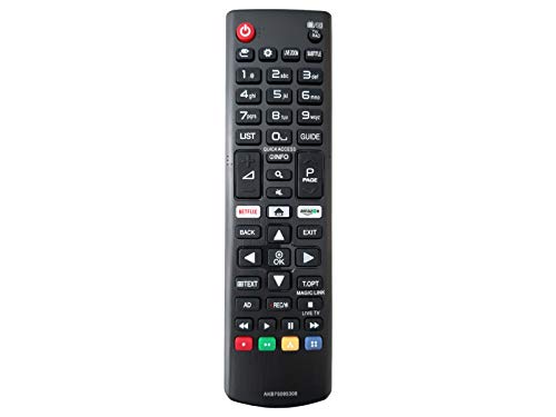 Dakana Fernbedienung für LG AKB75095308 für LG UHD LED Smart TV, Netflix & Amazon Video Direkttasten von Dakana