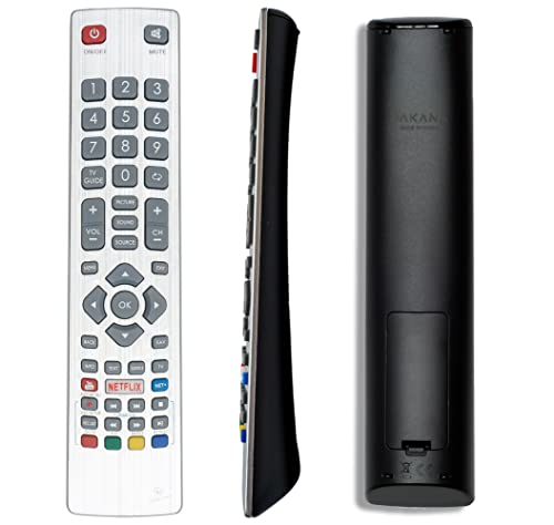 Dakana Fernbedienung für Sharp Fernbedienung für SHW-RMC-0115 Aquos Freeview Fernseher TV Remote Control mit Netflix und Youtube Taste vorkonfiguriert und sofort einsatzbereit von Dakana