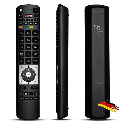 Dakana Fernbedienung für Telefunken RC4318P / RC4318 Finlux Vestel Edenwood 4K Ultra HD mit YouTube Netflix Tasten Fernseher Receiver TV vorkonfiguriert und sofort einsatzbereit (RC5118) Dakana Fernbedienung für Telefunken RC4318P / RC4318 Finlux Vestel Edenwood 4K Ultra HD mit YouTube Netflix Tasten Fernseher Receiver TV vorkonfiguriert und sofort einsatzbereit (RC5118) von Dakana