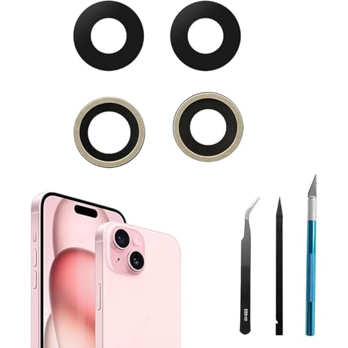 2pcs/Set 15 Plus Rückkamera-Glaslinse Ersatz für iPhone 15 Back Rück Kamera Glas Linse Ersatz mit Reparatur-Werkzeug-Kit, Anti-Linse Kratzer & wasserdicht 2pcs/Set 15 Plus Rückkamera-Glaslinse Ersatz für iPhone 15 Back Rück Kamera Glas Linse Ersatz mit Reparatur-Werkzeug-Kit, Anti-Linse Kratzer & wasserdicht von Dakexiong