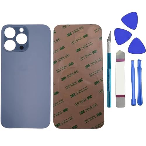Dakexiong 13 PRO Max Ersatzglas für iPhone 13 Pro Max mit Reparaturwerkzeug-Set und vorinstalliertem Klebstoff, Blau Sierra von Dakexiong