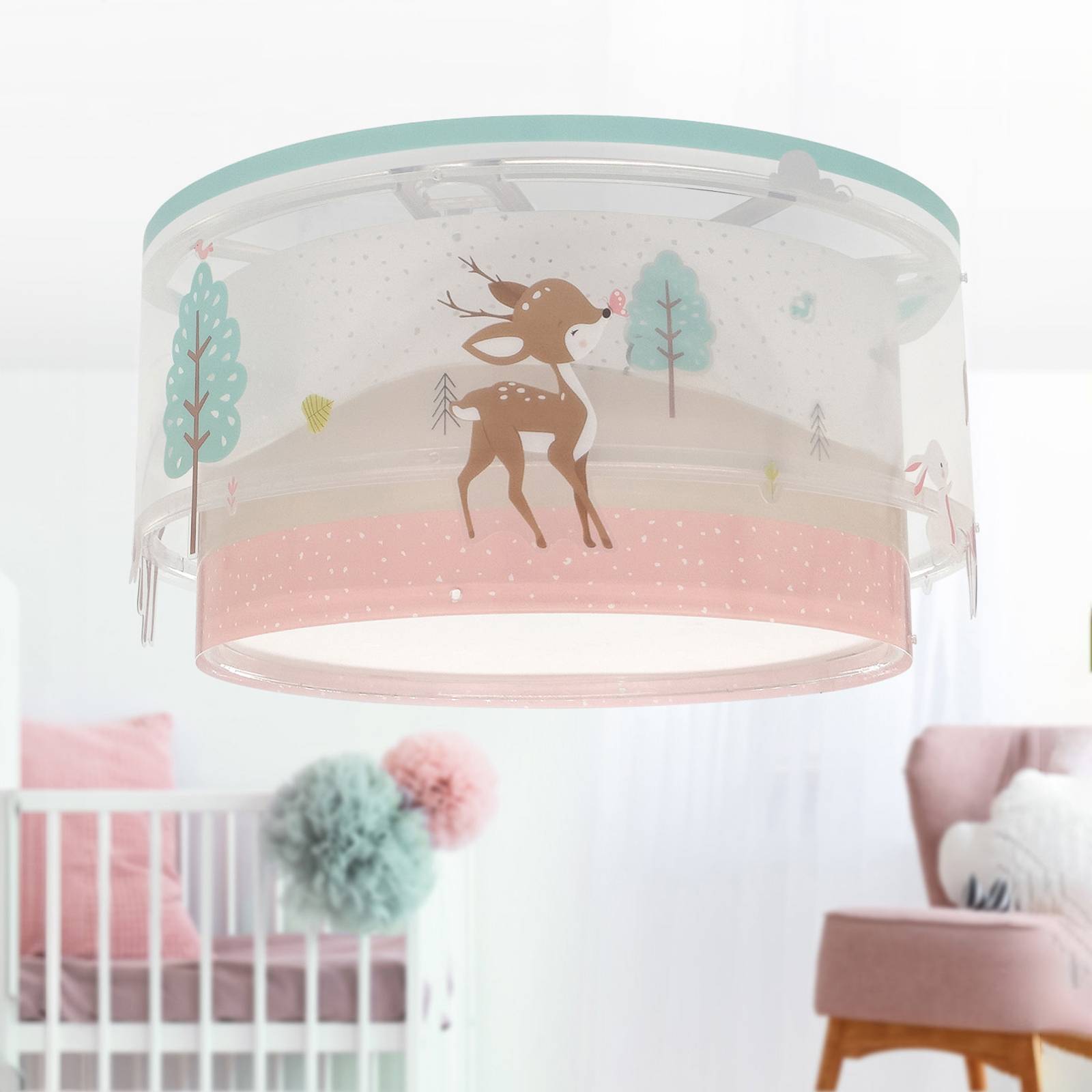 Dalber Kinder-Deckenleuchte Loving Deer, Rehmotiv Dalber Kinder-Deckenleuchte Loving Deer, Rehmotiv von Dalber