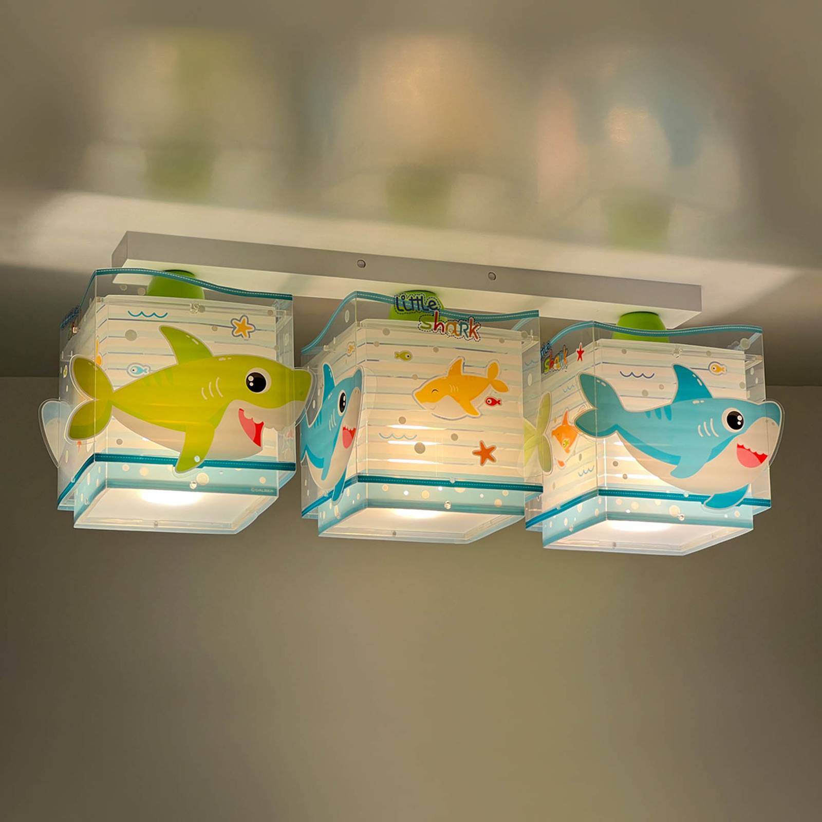 Dalber Little Shark Deckenlampe Meeresmotiv 3-fl. Dalber Little Shark Deckenlampe Meeresmotiv 3-fl. von Dalber