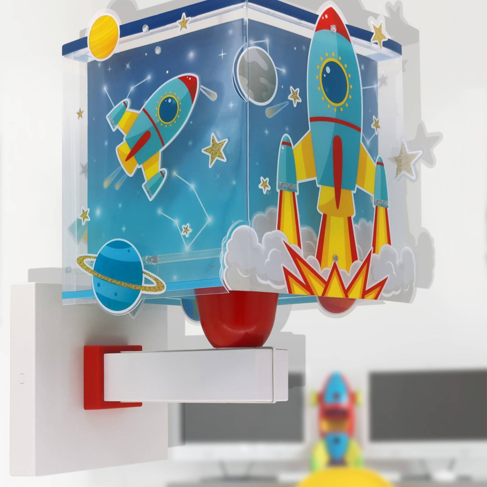 Dalber Rocket Kinderzimmer-Wandleuchte mit Stecker von Dalber