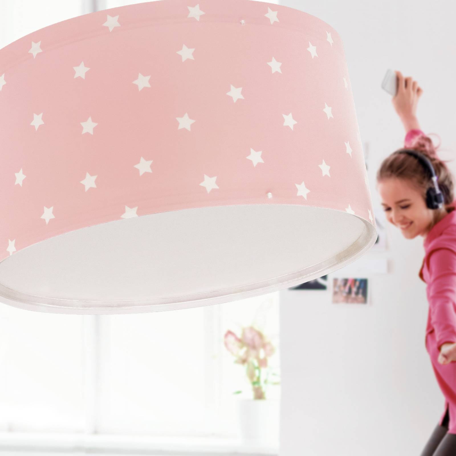 Dalber Star Light Kinder-Deckenleuchte pink von Dalber