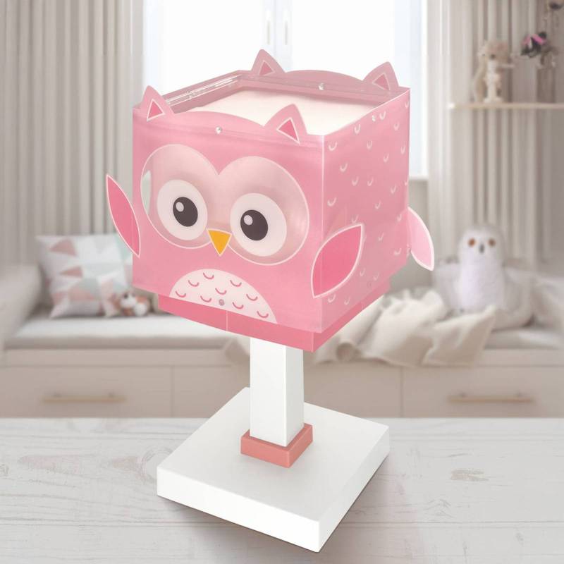 Dalber Tischleuchte Little Owl, rosa, E14 von Dalber
