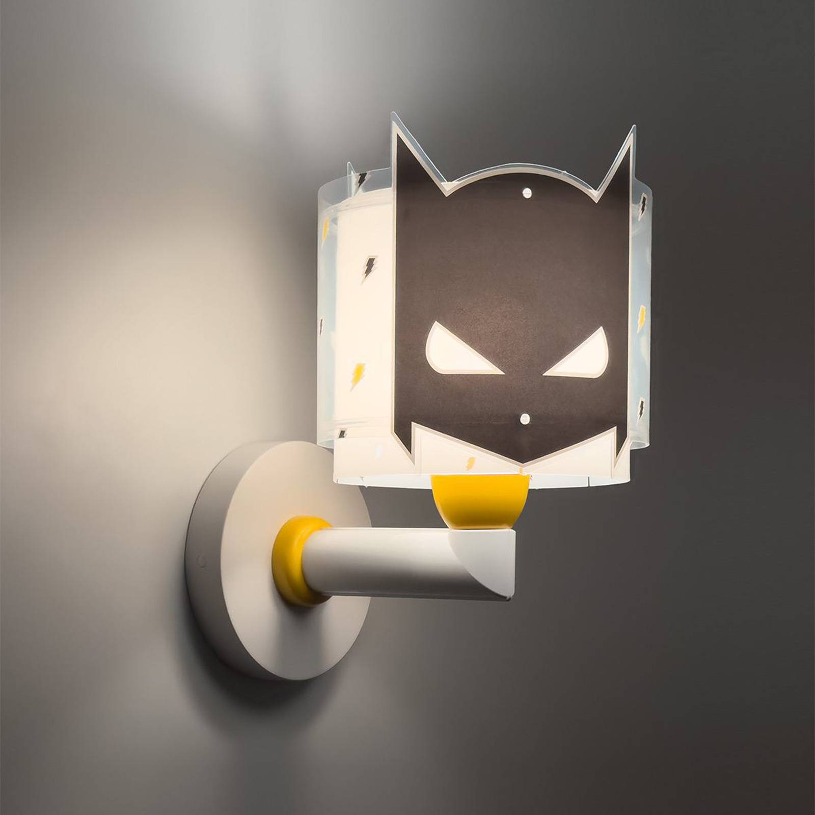Dalber Wandleuchte Dark Hero mit Stecker, weiß/schwarz, E27 Dalber Wandleuchte Dark Hero mit Stecker, weiß/schwarz, E27 von Dalber