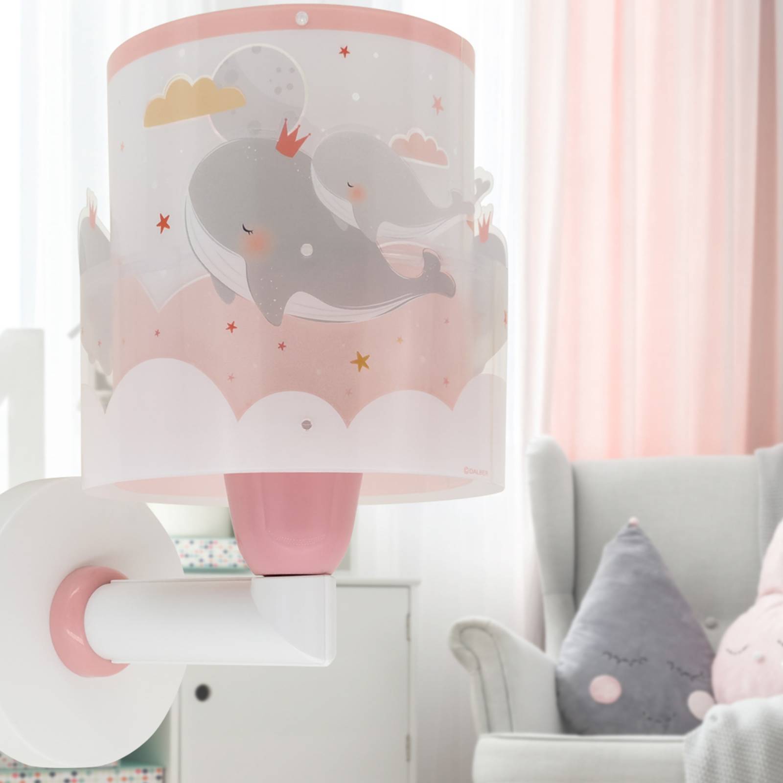 Dalber Whale Dreams Wandleuchte, pink von Dalber