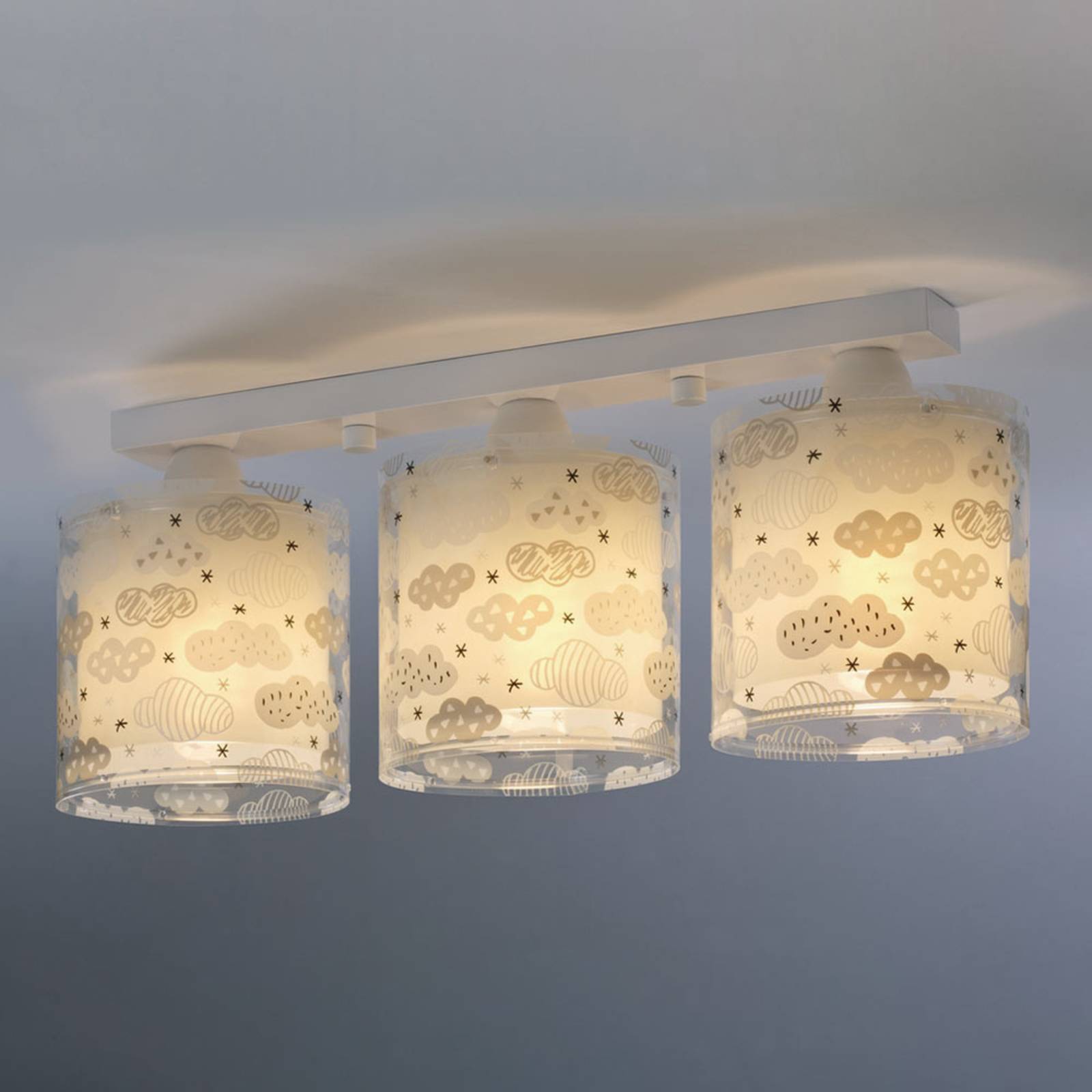 Deckenlampe Clouds für Kinderzimmer 3-flammig grau Deckenlampe Clouds für Kinderzimmer 3-flammig grau von Dalber