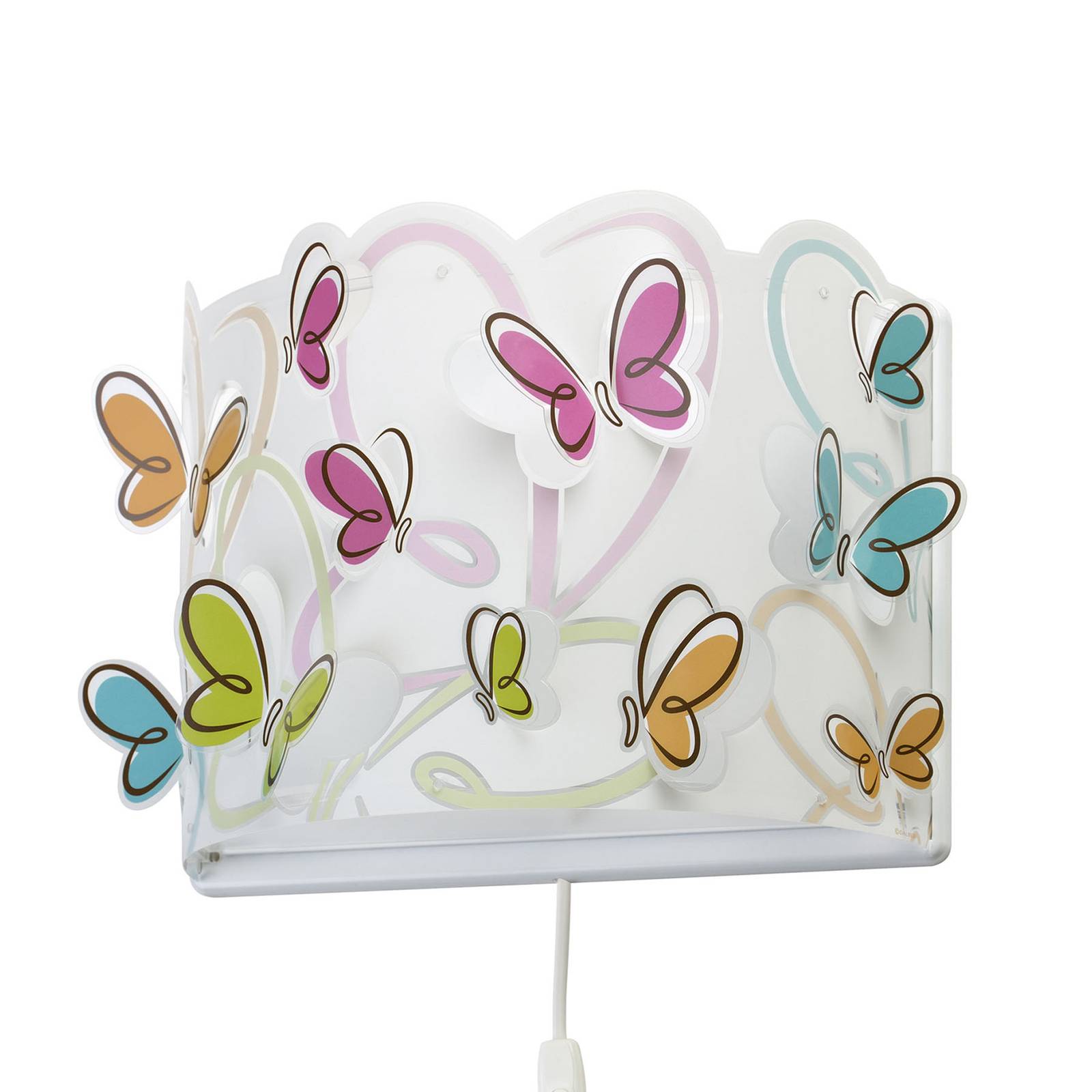 Kinder-Wandleuchte Butterfly mit Kabel und Stecker von Dalber