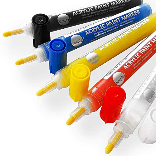 Daler Rowney - Simply Acrylfarben-Marker, 2 mm, sortiert, 5 Stück Daler Rowney - Simply Acrylfarben-Marker, 2 mm, sortiert, 5 Stück von Daler Rowney