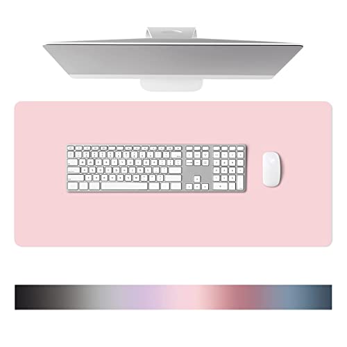 Schreibtischunterlage Leder - Multifunktion Mousepad aus Wasserdichtes PU-Leder - 80 × 40 cm Große Größe, Mouse Pad Für den Heim- oder Bürogebrauch (Hell-Pink) von Dalifer
