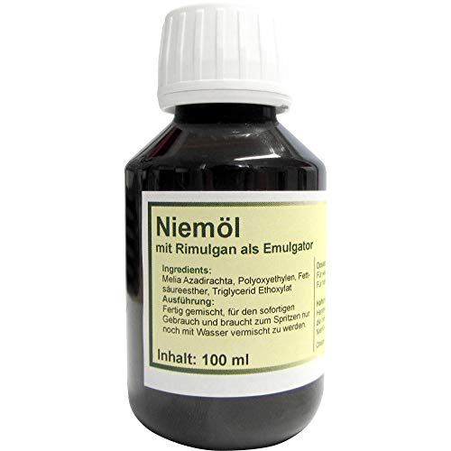 Dalimar Niemöl Neemöl mit Rimulgan als Emulgator 100 ml, Neemöl fertig für sofortige Anwendung von Dalimar
