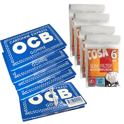 Dalimar Paper-Bundle Drehpapier und Filter (18 x OCB Schwarz No. 4 (100 Blatt) + 15 x Cosa Slim Filter 6 mm (120 Filter)) von Dalimar