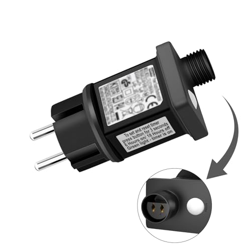 Dalugo LED Netzteil 31V 6W, Netzteil Lichterkette mit 6h Timer, 8 Modi und Speicherfunktion, IP44 Wasserdicht LED Lichterkette Stecker für Weihnachtsbeleuchtung und Eiszapfenlichter Dalugo LED Netzteil 31V 6W, Netzteil Lichterkette mit 6h Timer, 8 Modi und Speicherfunktion, IP44 Wasserdicht LED Lichterkette Stecker für Weihnachtsbeleuchtung und Eiszapfenlichter von Dalugo