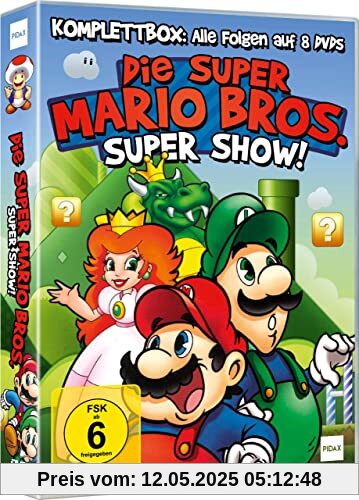 Die Super Mario Bros. Super Show! Serie - Komplettbox mit allen 52 Folgen der Animationsserie zum Videospiel - Erstmals zum Kino-Film in Sammler-Box - Mit Mario, Luigi, Bowser und Peach [8 DVDs] von Dan Riba