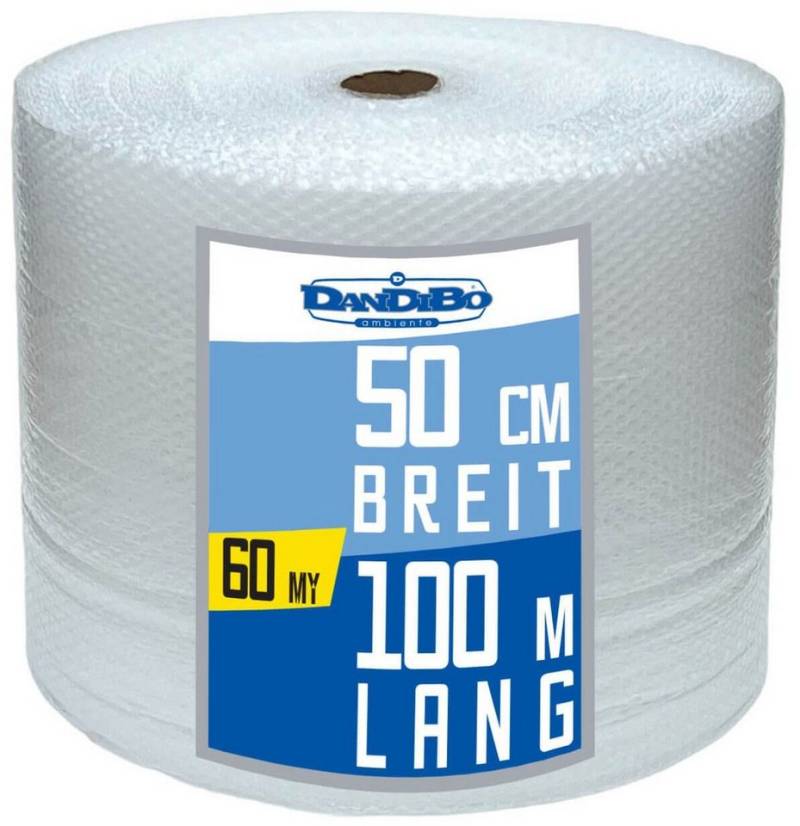 DanDiBo Schutzfolie Luftpolsterfolie 50 cm x 100 m 60 my Stark Polsterfolie Umzugsfolie von DanDiBo