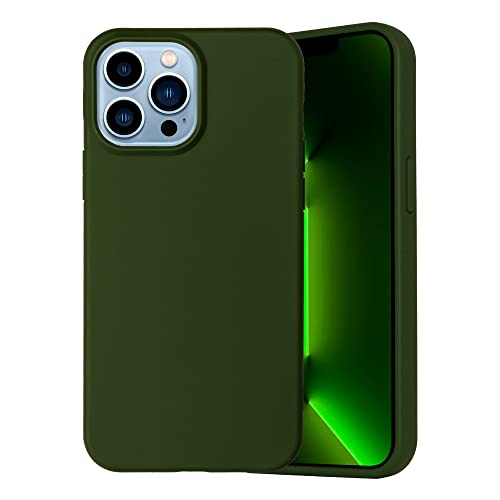 Danbey Matte Schutzhülle für iPhone 13 Pro Max, dünn, schlank, minimalistische Basic-Handyhülle, staubdicht, einfarbig, stoßfest, Waldarmeegrün, 6,7-Zoll-Bildschirm 2021, Dunkelgrün von Danbey