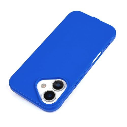 Danbey Schutzhülle für iPhone 16 Plus, stoßfest, kabelloses Laden, kompatibel mit Apple, matt, einfarbig, schmale Passform, staubdichter Kunststoff, kein Silikon, 17 cm (6,7 Zoll), 2024, Hellblau von Danbey