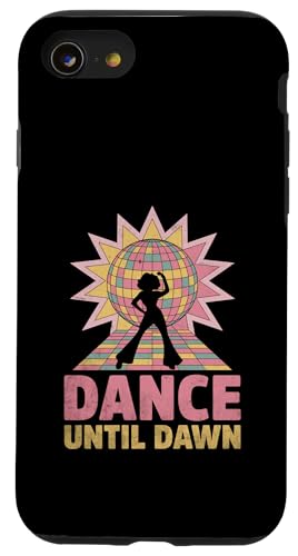 Dance Until Dawn Vintage 70er Jahre Tanzmusik Retro Tanzmusik Hülle für iPhone SE (2020) / 7 / 8 von Dancer Dancing Disco 70's Themed Vintage Gift