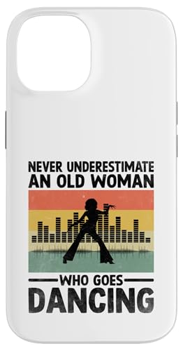 Unterschätze niemals eine alte Frau, die im Vintage-Stil tanzen geht Hülle für iPhone 14 Unterschätze niemals eine alte Frau, die im Vintage-Stil tanzen geht Hülle für iPhone 14 von Dancer Dancing Disco 70's Themed Vintage Gift